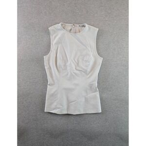 T‎ BY ALEXANDER WANG Top Womens Size 2 XS Cream Nylon Sleeveless Shirt Designer